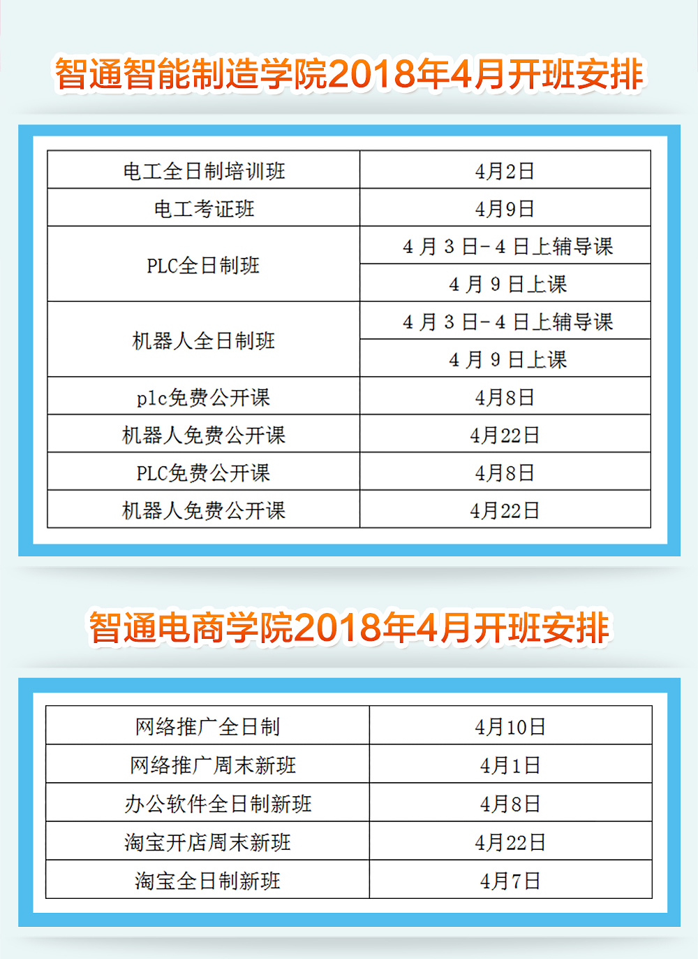 2018年4月廣東智通職業培訓學院開班通知02