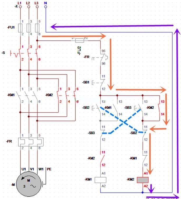 電工證報考條件-三相交流電動機正反轉互鎖電路的分析